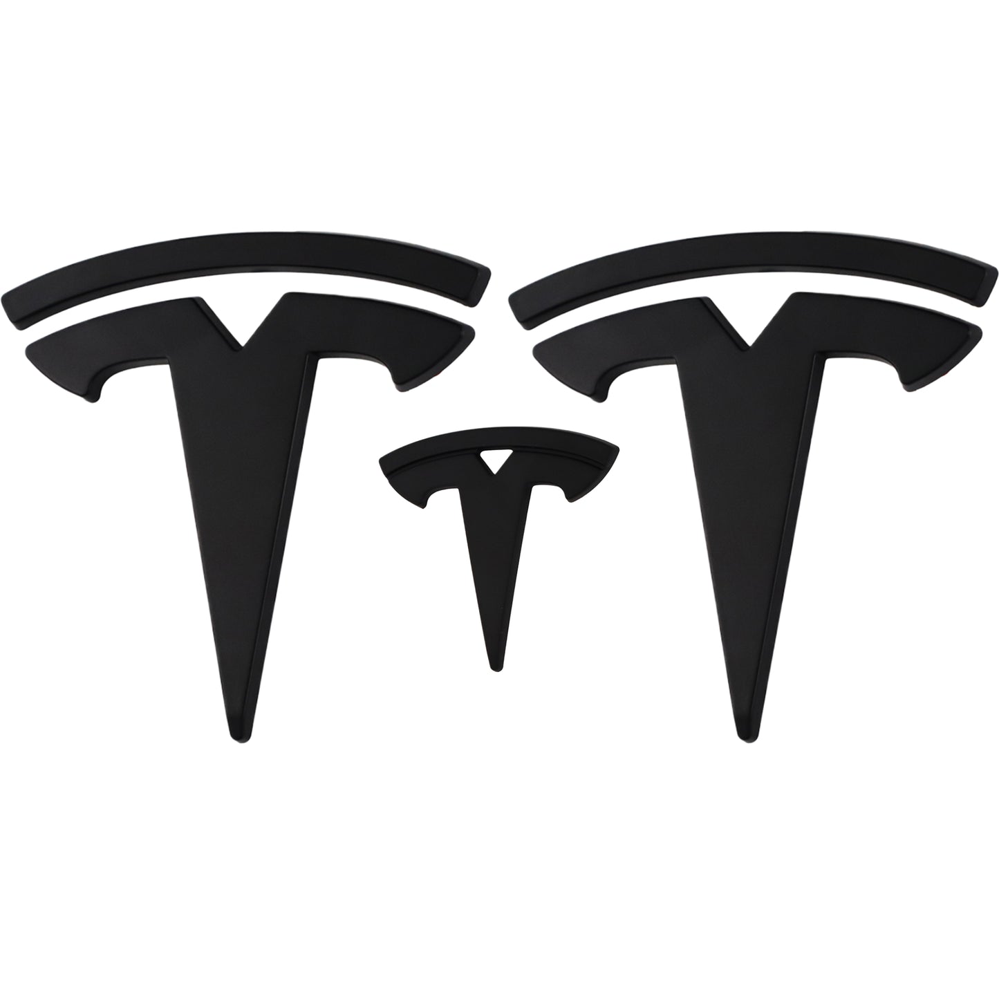 Tesla Emblem Overlay | Matte Black - Aftermarket