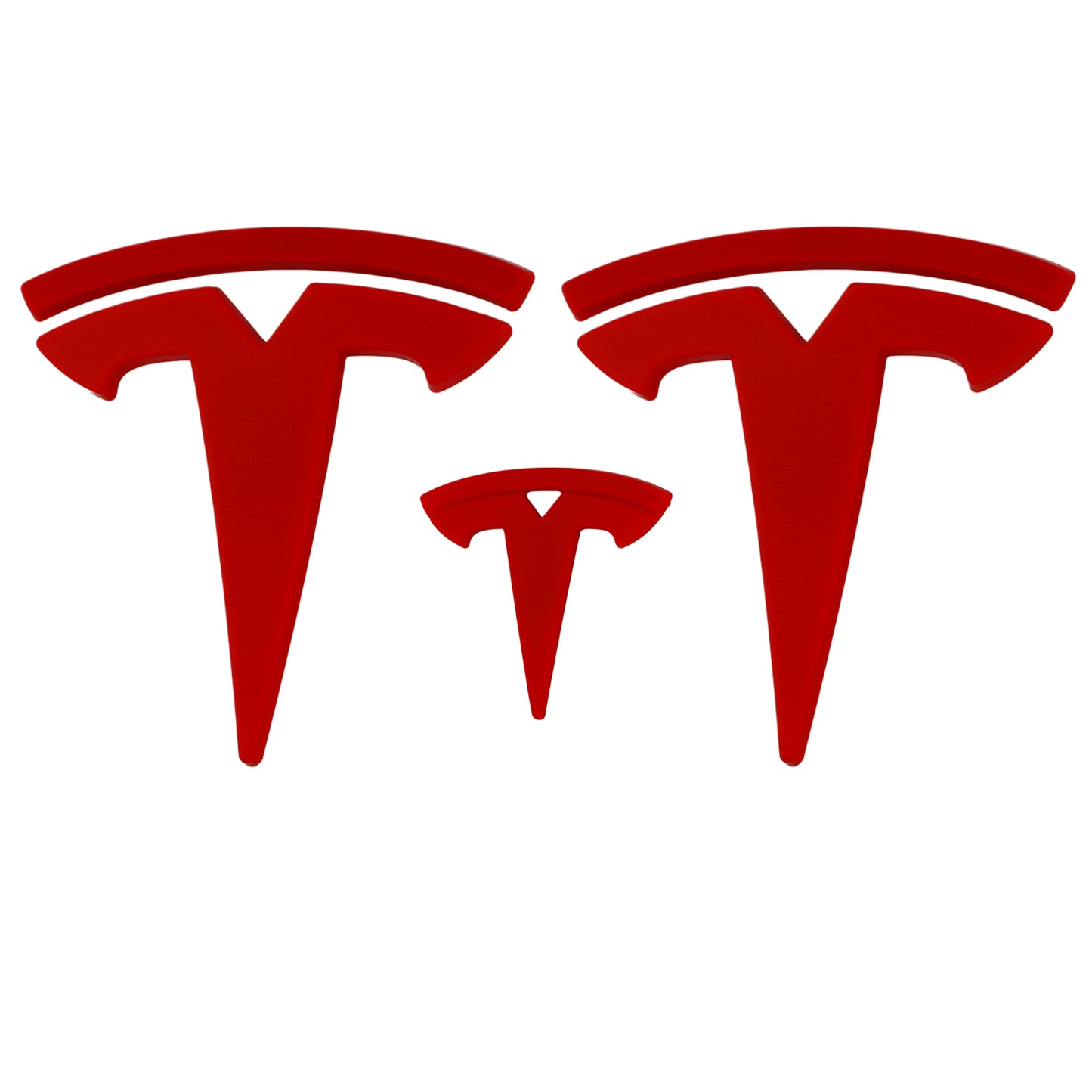 Tesla Emblem Overlay | Red - Aftermarket