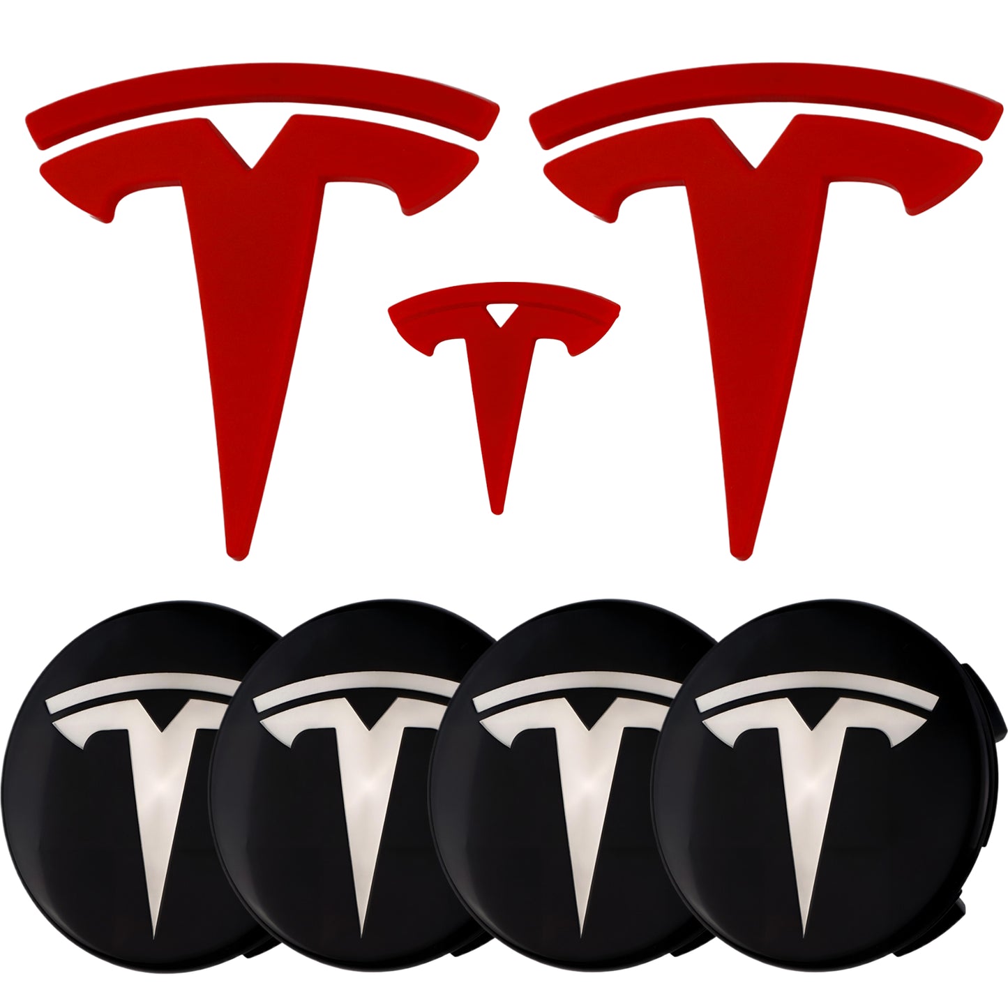 Tesla Emblem Overlay | Red - Aftermarket