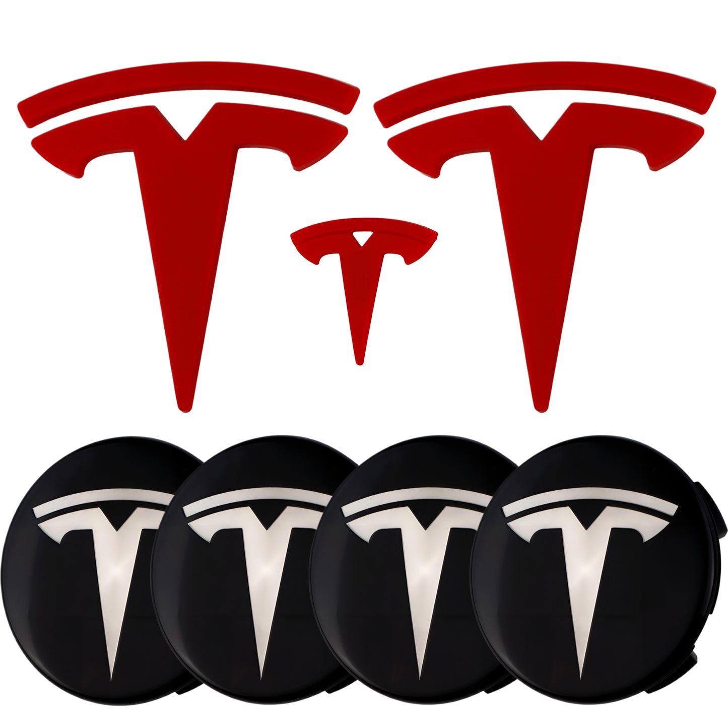 Tesla Emblem Overlay | Red - Aftermarket