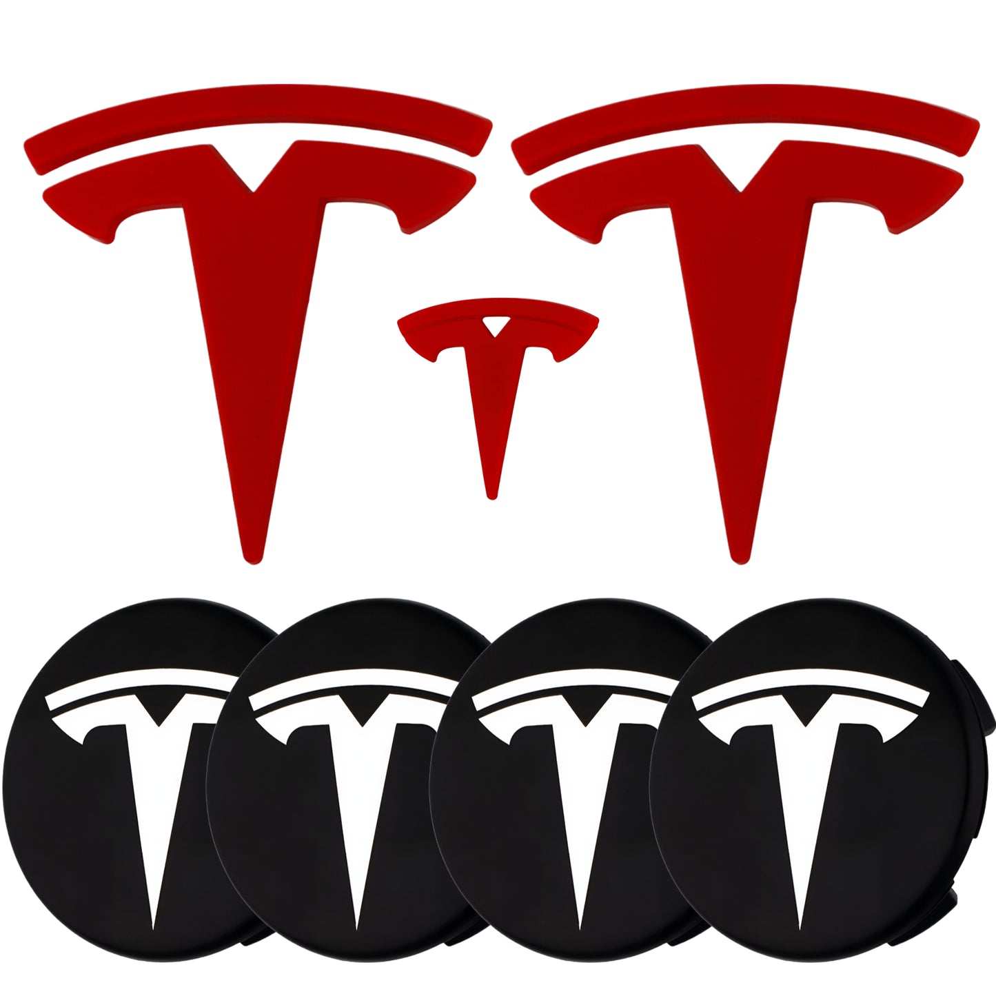 Tesla Emblem Overlay | Red - Aftermarket