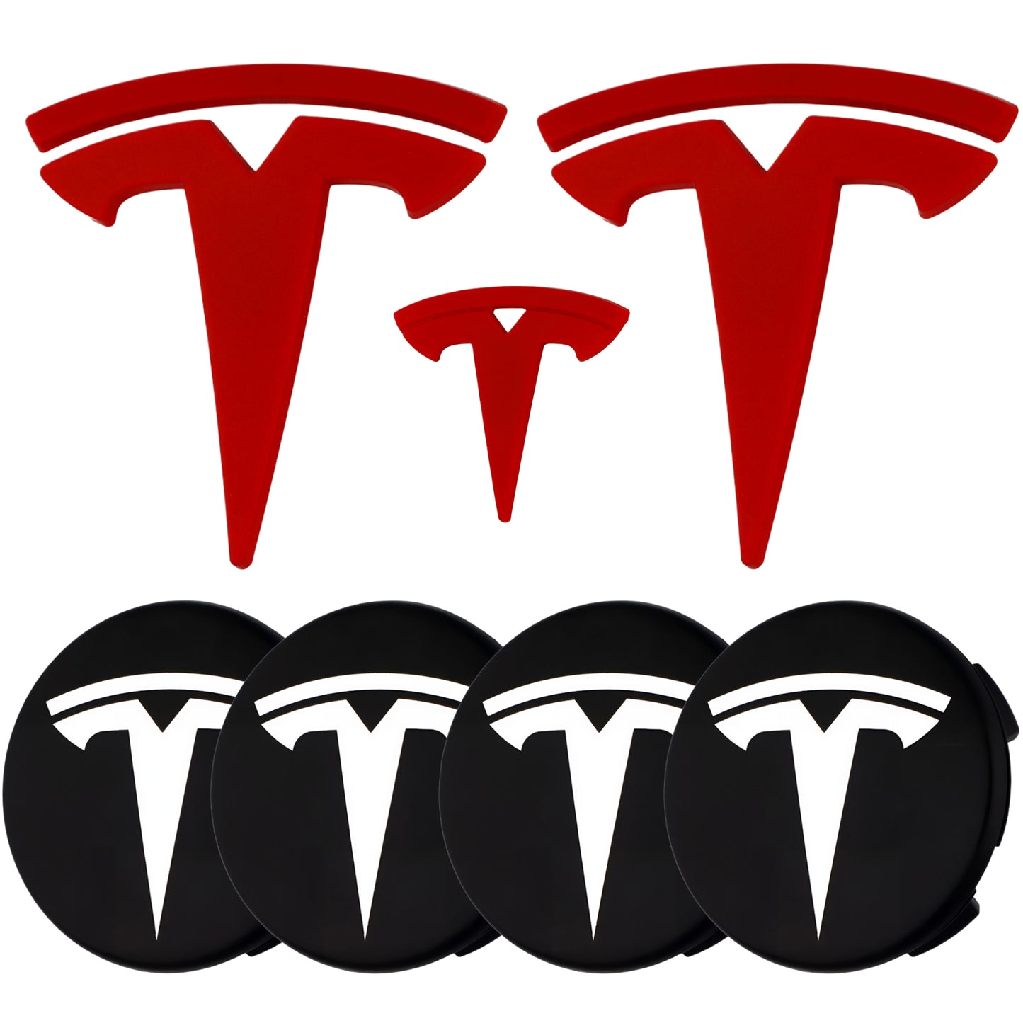 Tesla Emblem Overlay | Red - Aftermarket