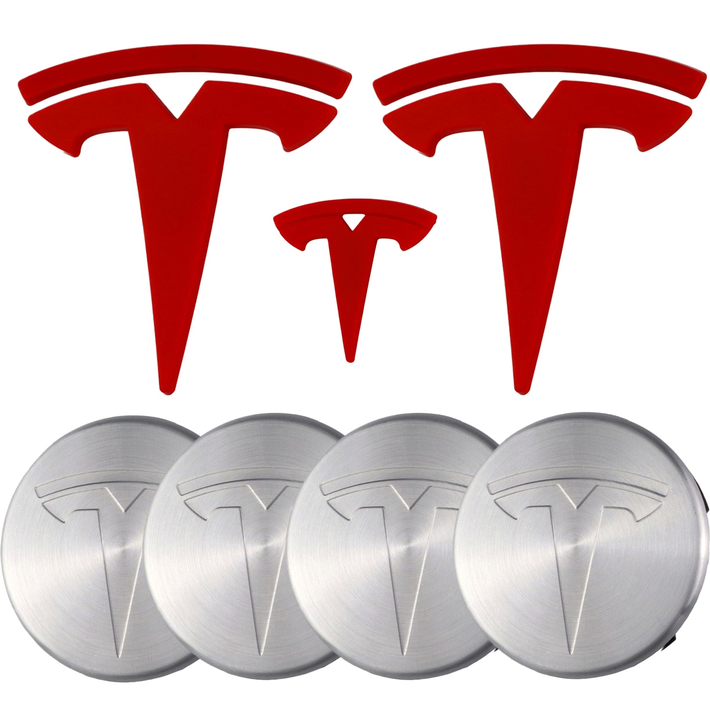 Tesla Emblem Overlay | Red - Aftermarket