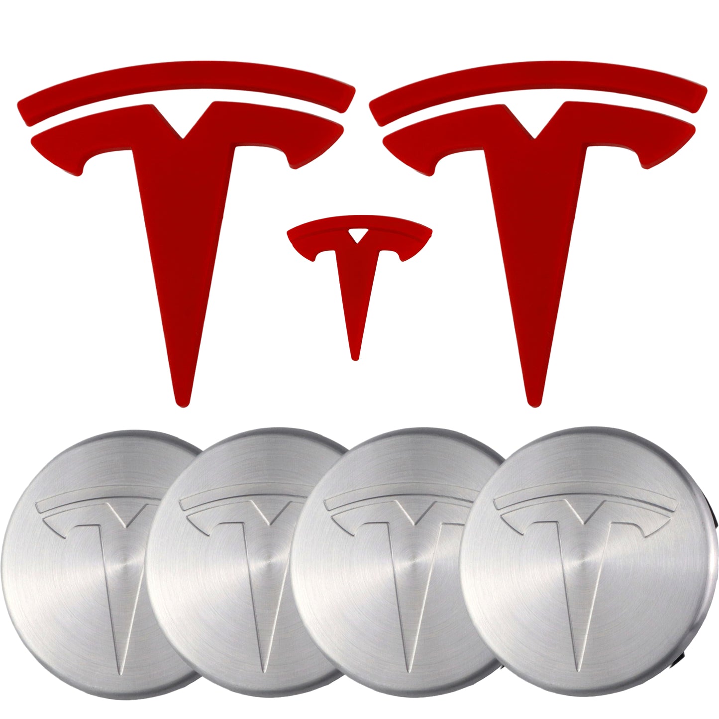 Tesla Emblem Overlay | Red - Aftermarket