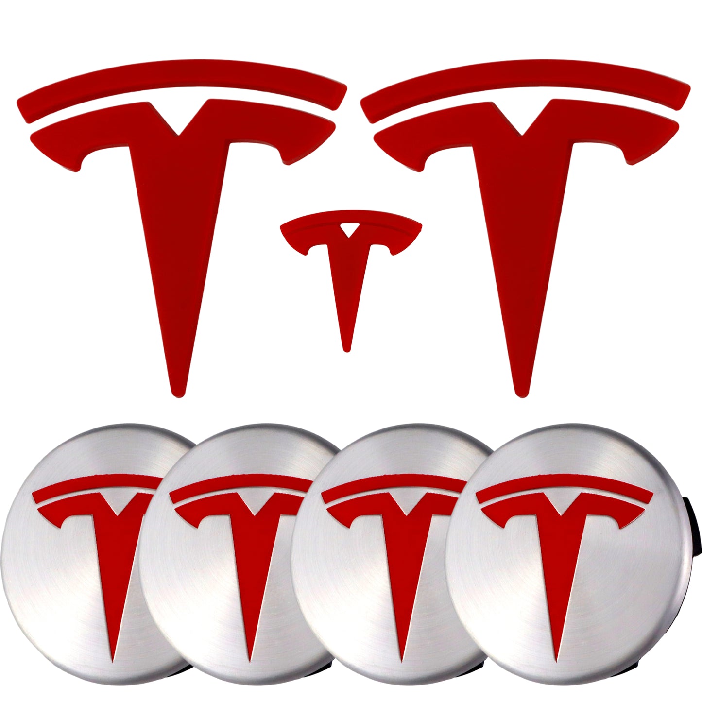 Tesla Emblem Overlay | Red - Aftermarket