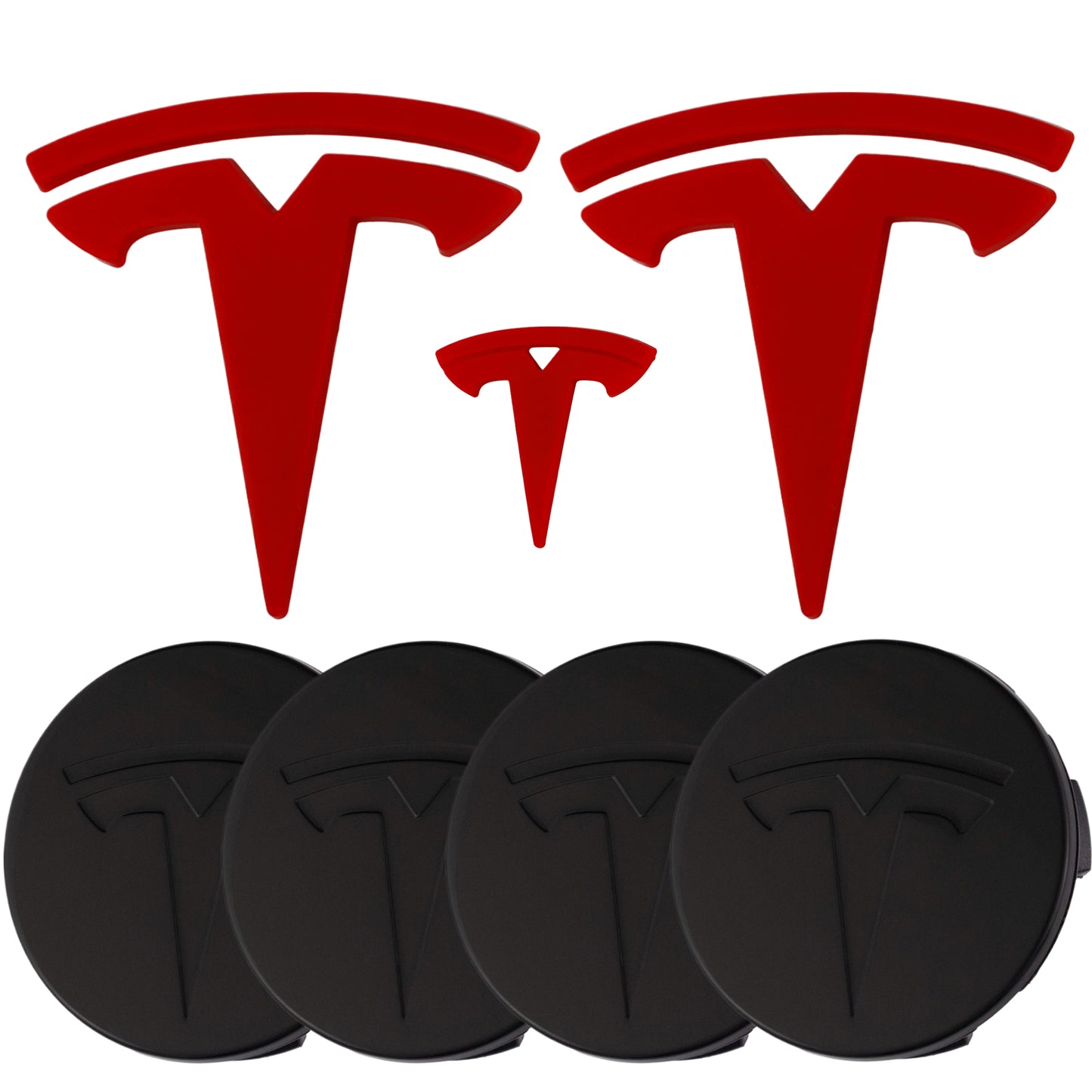 Tesla Emblem Overlay | Red - Aftermarket