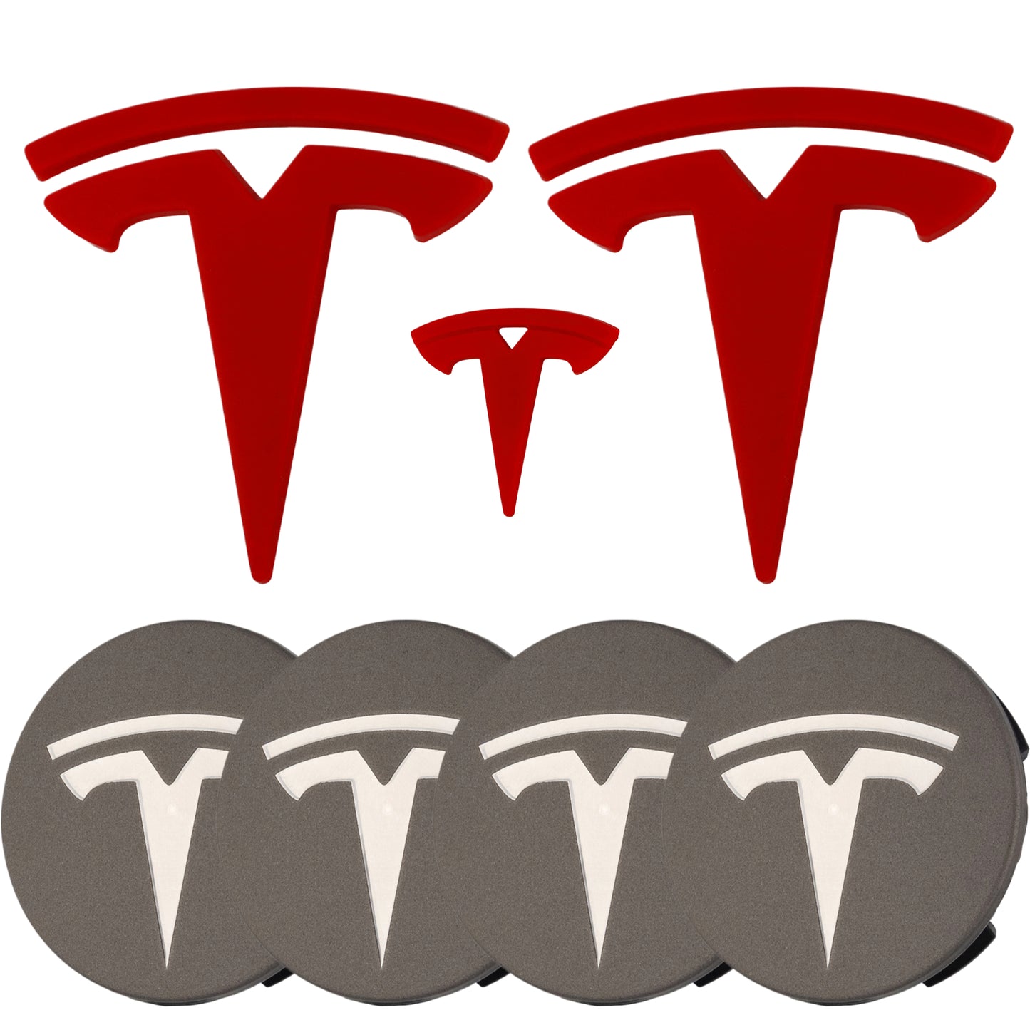 Tesla Emblem Overlay | Red - Aftermarket