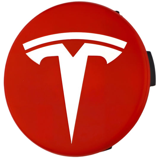 Tesla Hub Caps | Red  - Aftermarket