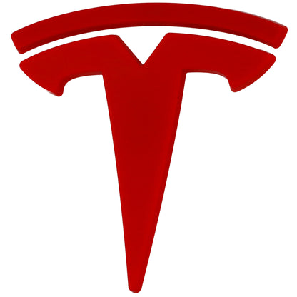 Tesla Emblem Overlay | Red - Aftermarket