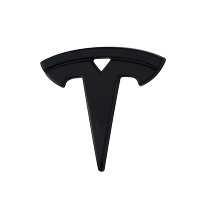 Tesla Emblem Overlay | Glänzend Schwarz - Aftermarket