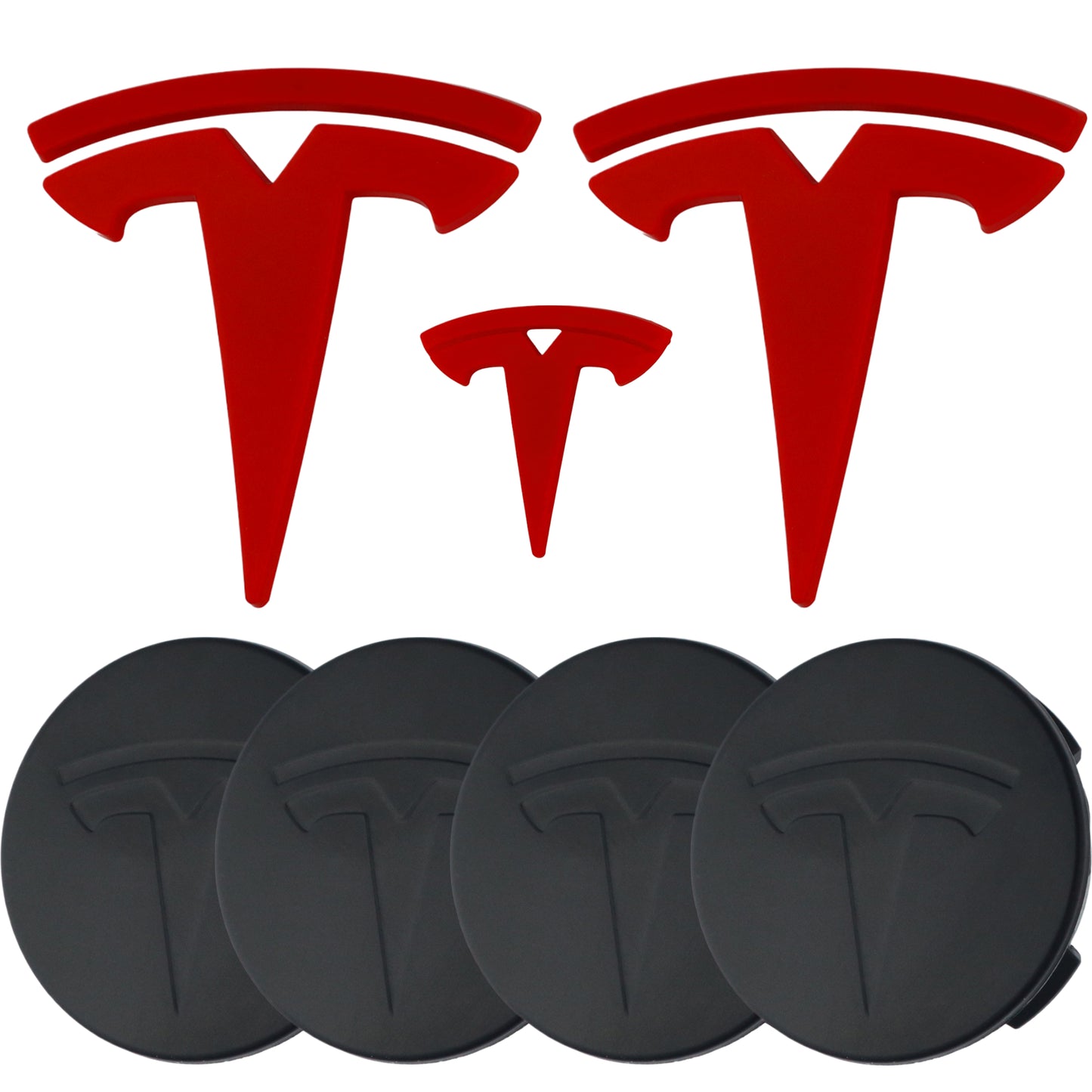 Tesla Emblem Overlay | Red - Aftermarket