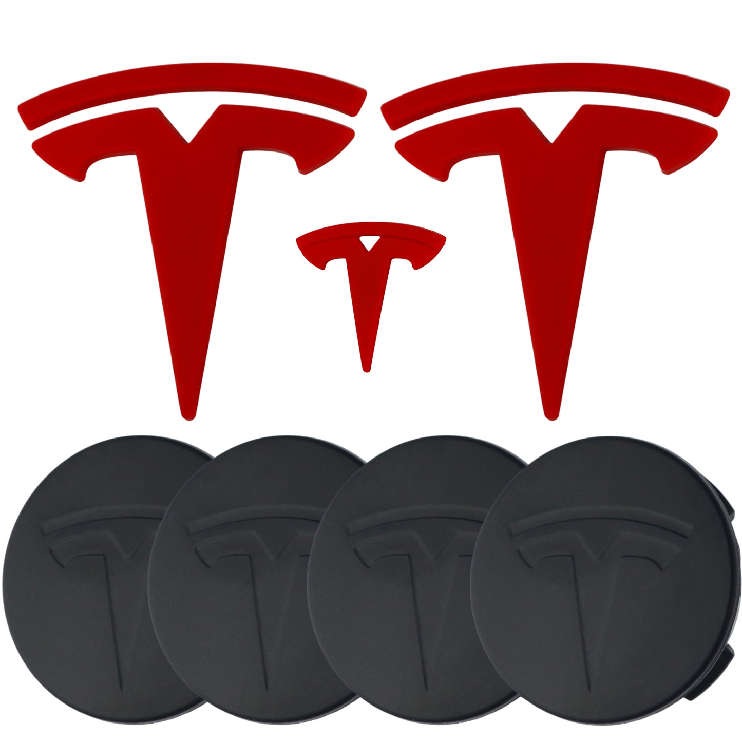 Tesla Emblem Overlay | Red - Aftermarket