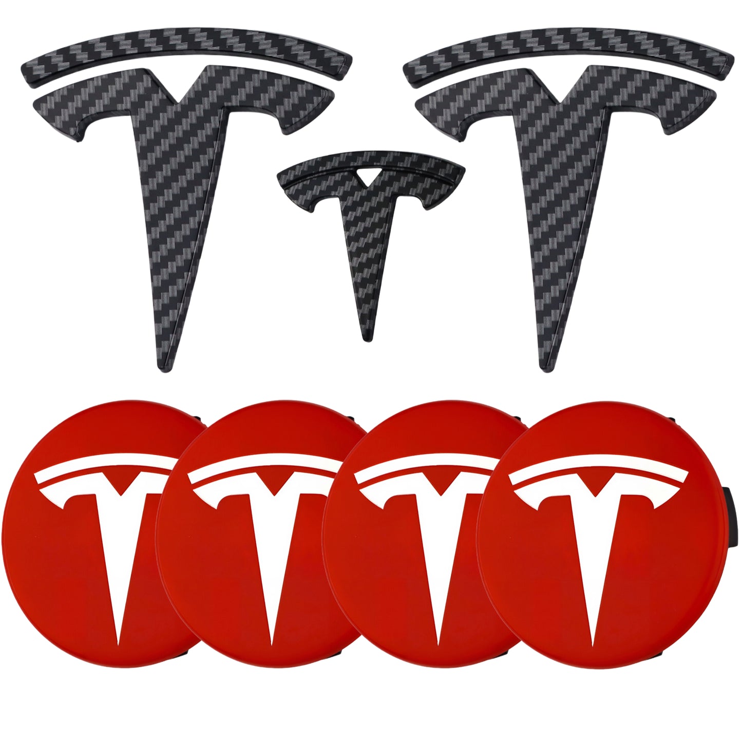 Tesla Emblem Overlay | Kohlefaser - Aftermarket