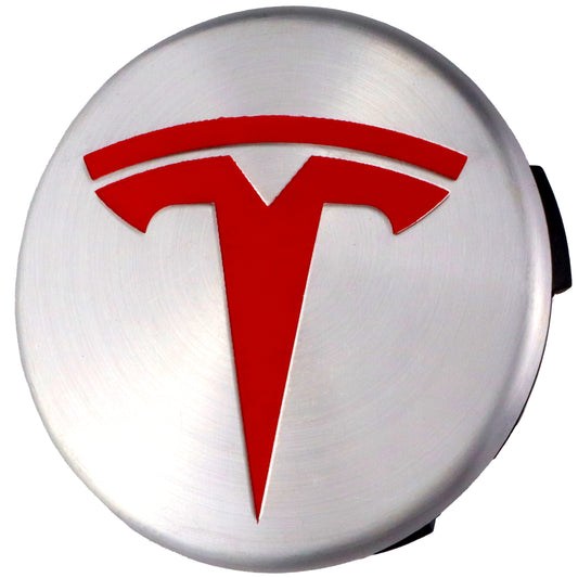 Tesla Hub Caps | Chrome Red - Aftermarket