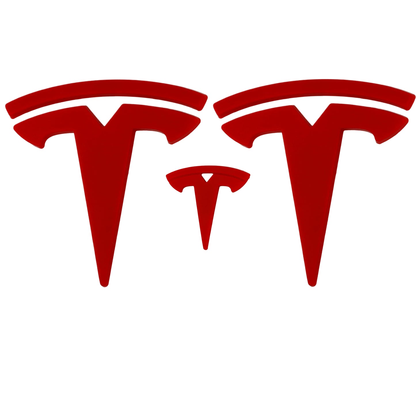 Tesla Emblem Overlay | Red - Aftermarket