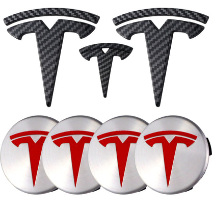 Tesla Emblem Overlay | Kohlefaser - Aftermarket