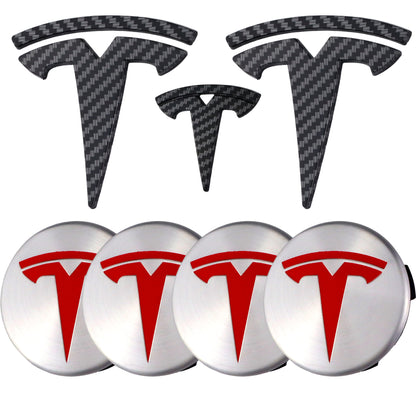 Tesla Emblem Overlay | Kohlefaser - Aftermarket
