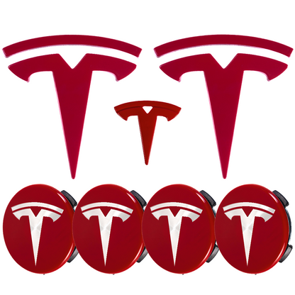 Tesla Emblems | Red