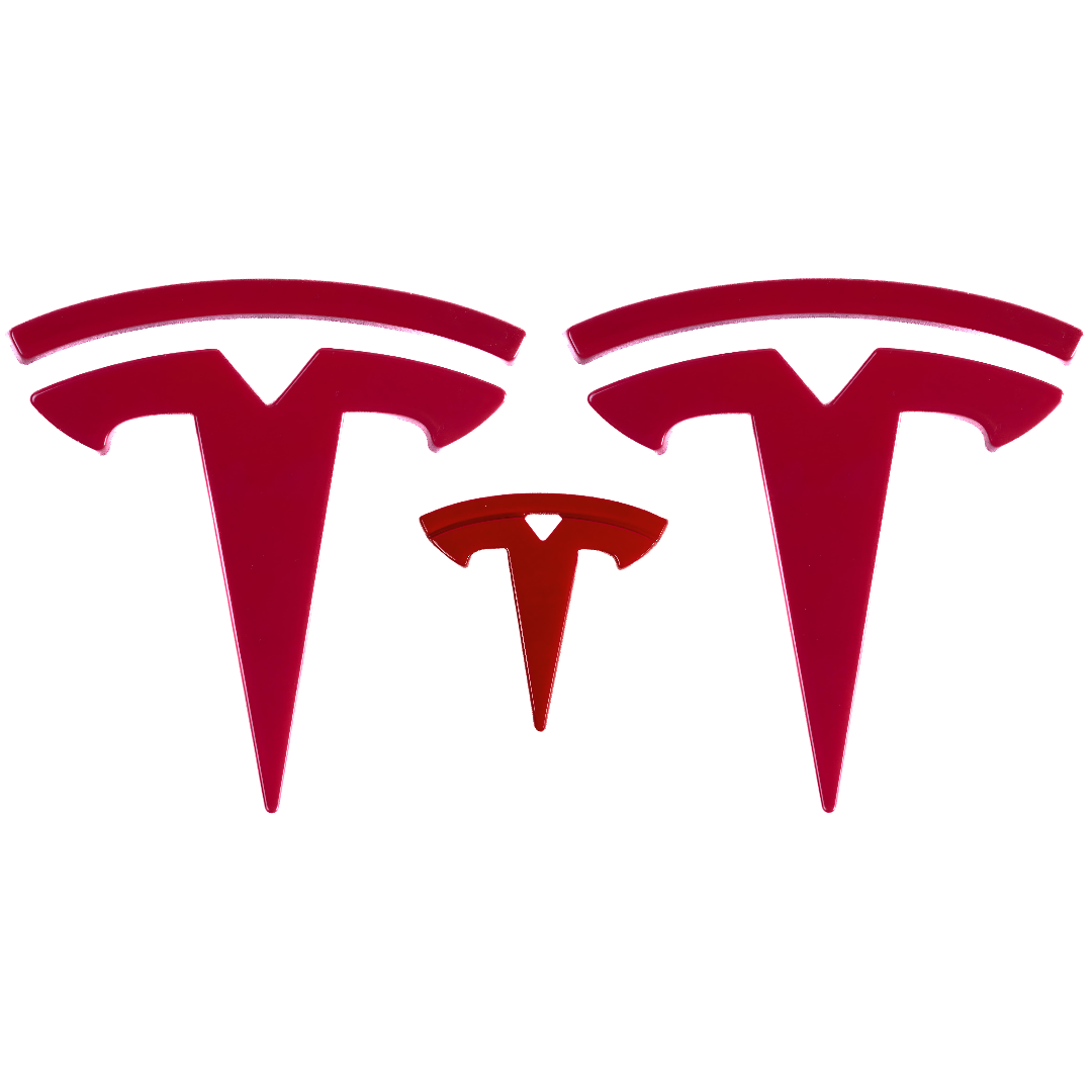 Tesla Emblems | Red