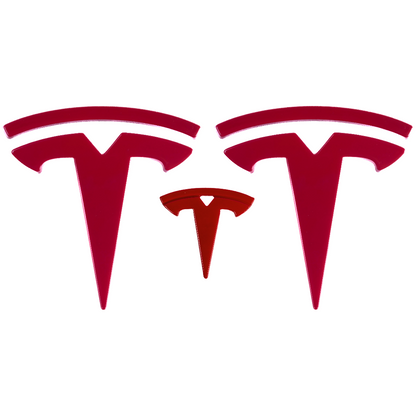 Tesla Emblems | Red